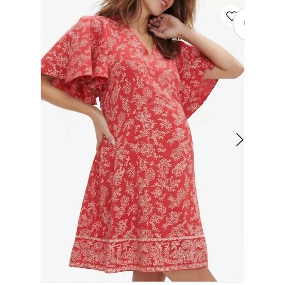 Hatch Maternity Red Bandana Floral Dress sz 2 (Medium) - Picture 1 of 5